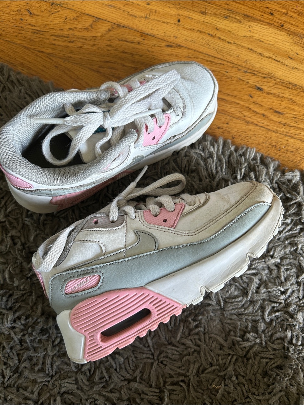 Toddler Nike Air Max 90 Sneakers LTR "LT Smoke Grey/Metallic Silver Size 10